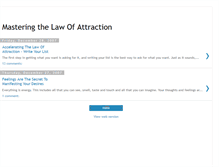 Tablet Screenshot of mastering-law-of-attraction.blogspot.com