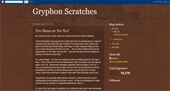 Desktop Screenshot of gryphonscratches.blogspot.com