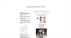 Desktop Screenshot of esimplychic.blogspot.com