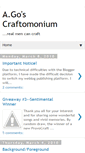 Mobile Screenshot of agoscraftomonium.blogspot.com