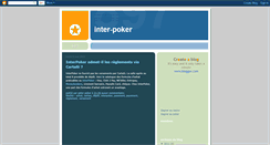Desktop Screenshot of inter-poker-jouer-gagner.blogspot.com