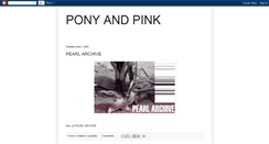 Desktop Screenshot of ponyandpink.blogspot.com