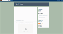 Desktop Screenshot of lucidmedia.blogspot.com