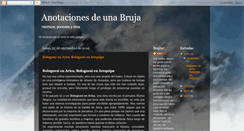 Desktop Screenshot of anotacionesdeunabruja.blogspot.com