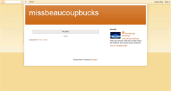 Desktop Screenshot of missbeaucoupbucks.blogspot.com