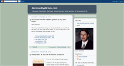 Desktop Screenshot of mormonmysticism.blogspot.com