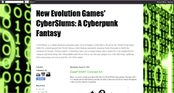 Desktop Screenshot of newevolutiongamescyberslums.blogspot.com