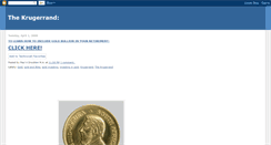 Desktop Screenshot of krugerrandgoldcoins.blogspot.com