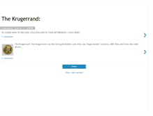 Tablet Screenshot of krugerrandgoldcoins.blogspot.com