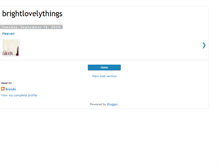 Tablet Screenshot of brightlovelythings.blogspot.com