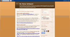 Desktop Screenshot of novoiceunheardbooks.blogspot.com