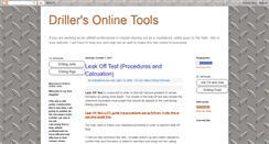 Desktop Screenshot of drillersonlinetools.blogspot.com