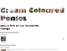 Tablet Screenshot of creamycolouredponies.blogspot.com