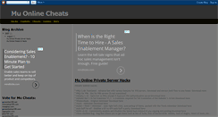 Desktop Screenshot of mu-online-cheats.blogspot.com