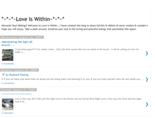Tablet Screenshot of loveiswithin.blogspot.com