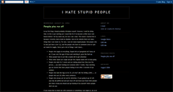 Desktop Screenshot of hatestupid.blogspot.com