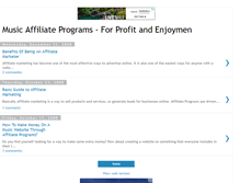 Tablet Screenshot of musicaffiliate.blogspot.com