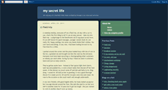 Desktop Screenshot of my-secret-life.blogspot.com