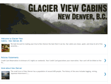 Tablet Screenshot of glacierviewcabins.blogspot.com