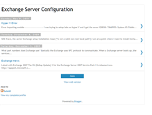 Tablet Screenshot of exchangeserverconfiguration.blogspot.com