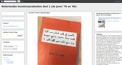 Desktop Screenshot of kunstenaarsboeken.blogspot.com