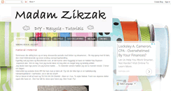 Desktop Screenshot of madamzikzak.blogspot.com