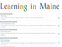 Tablet Screenshot of learninginmaine.blogspot.com