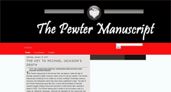 Desktop Screenshot of pewtermanuscript.blogspot.com