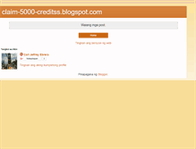 Tablet Screenshot of claim-5000-creditss.blogspot.com