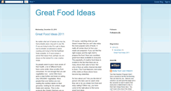 Desktop Screenshot of greatfoodideas2011.blogspot.com