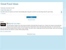 Tablet Screenshot of greatfoodideas2011.blogspot.com