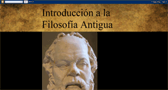 Desktop Screenshot of introfilosofiaantigua.blogspot.com