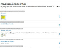 Tablet Screenshot of jesuscristorazaodomeuviver.blogspot.com