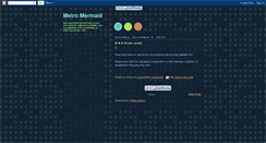Desktop Screenshot of metromermaid.blogspot.com