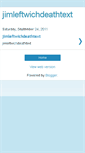 Mobile Screenshot of jimleftwichdeathtext.blogspot.com