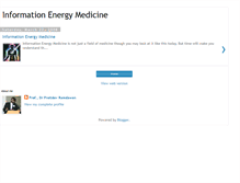 Tablet Screenshot of informationenergymedicine.blogspot.com