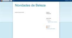 Desktop Screenshot of novidadesbeleza.blogspot.com