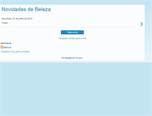 Tablet Screenshot of novidadesbeleza.blogspot.com