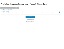 Tablet Screenshot of frugaltimesfourcouponresources.blogspot.com