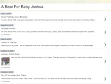 Tablet Screenshot of abearforbabyjoshua.blogspot.com