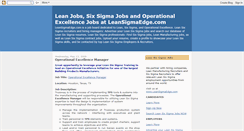 Desktop Screenshot of leansixsigmajobsandresumes.blogspot.com