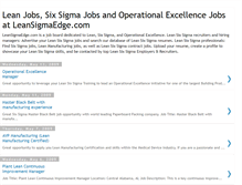 Tablet Screenshot of leansixsigmajobsandresumes.blogspot.com