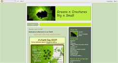 Desktop Screenshot of greensncreaturesbns.blogspot.com