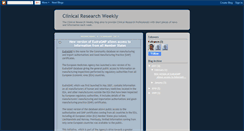 Desktop Screenshot of clinicalresearchweekly.blogspot.com