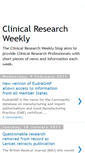 Mobile Screenshot of clinicalresearchweekly.blogspot.com