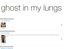 Tablet Screenshot of ghostinmylungs.blogspot.com