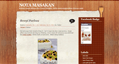 Desktop Screenshot of notamasakan.blogspot.com