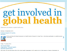 Tablet Screenshot of getinvolvedinglobalhealth.blogspot.com