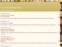 Tablet Screenshot of essentialsellingblog.blogspot.com
