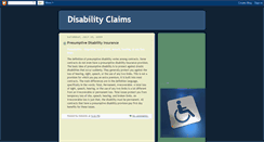 Desktop Screenshot of disabilityclaimslt.blogspot.com